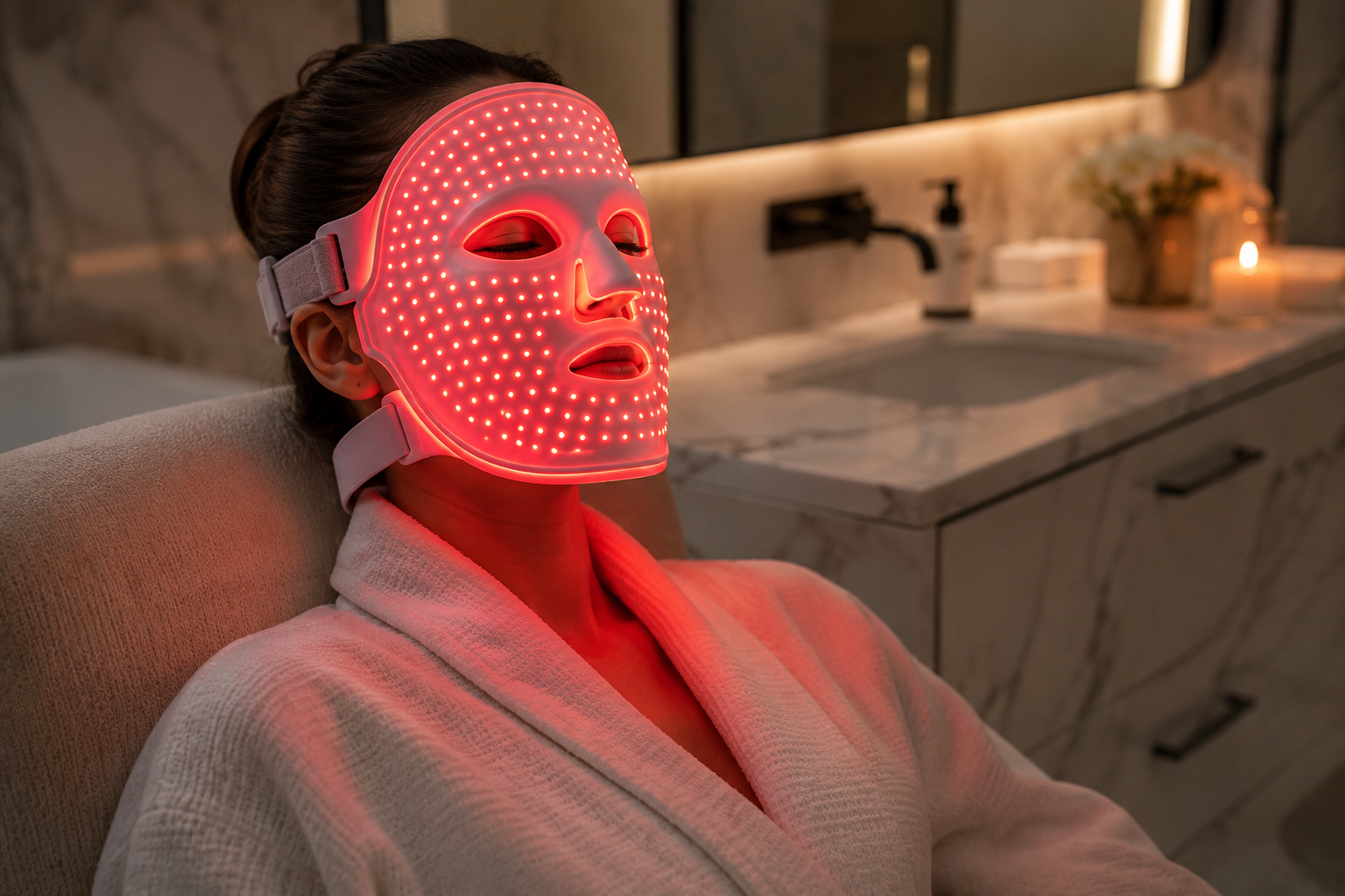 LUMIRX Pro LED Face Mask — Lifestyle
