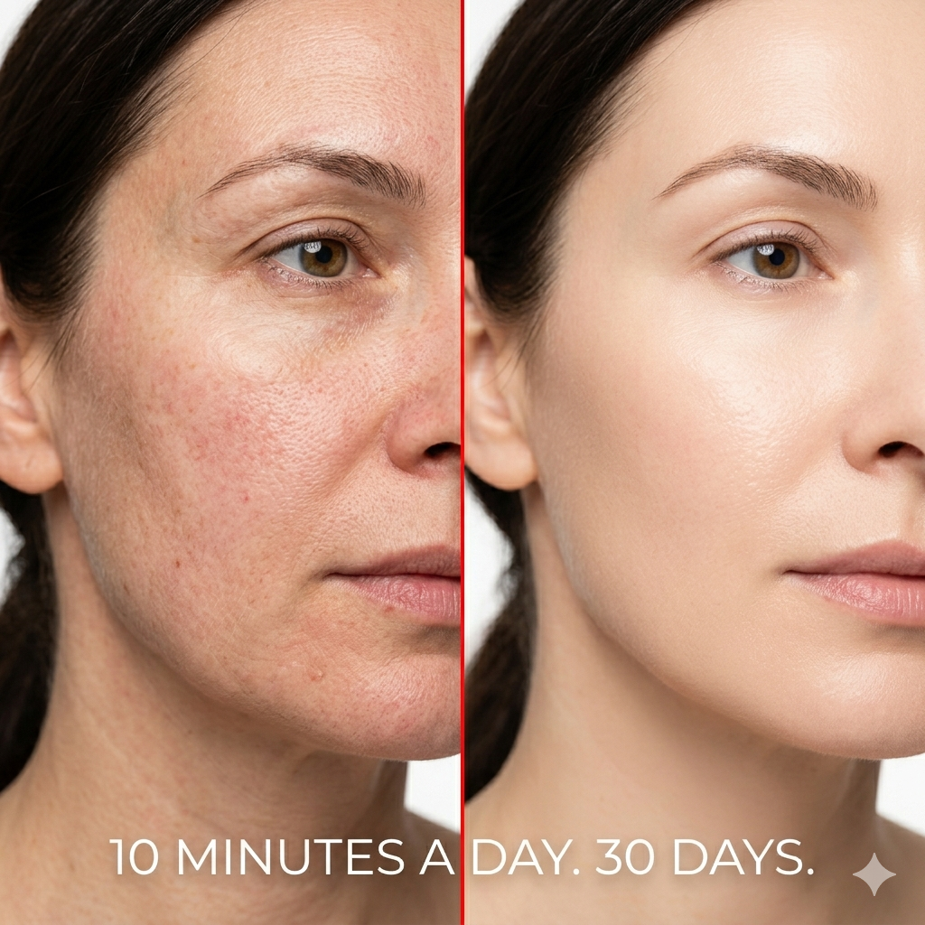 LUMIRX Pro LED Face Mask — Before & After Results: 10 Minutes a Day, 30 Days